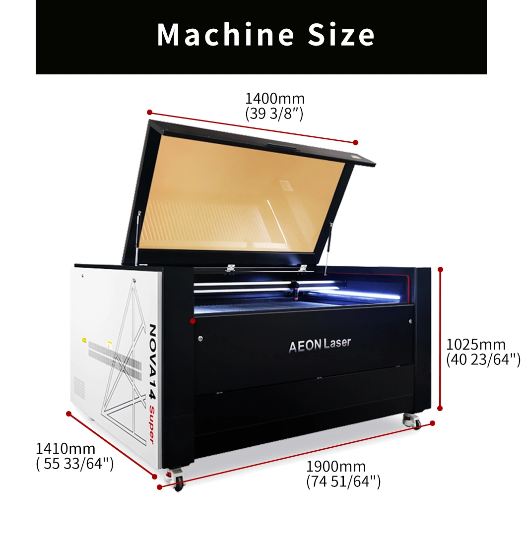 Aeon Laser CO2 Laser Cutting Machine Super Elite Nova 1490 1610 100W 130W 150W with Ruida Lightburn Software for Windows Mac Linux Acrylic Cutter