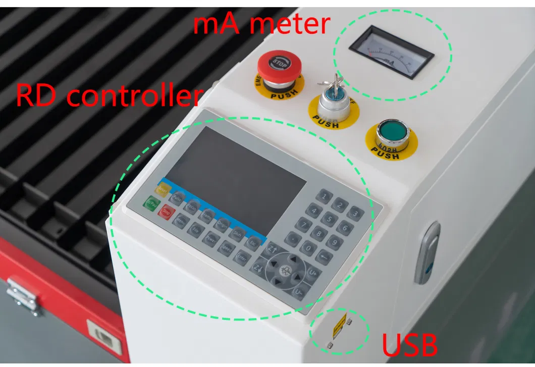 6040 6090 1390 Ruida CO2 Laser Cutter Reci 90W 100W 130W 150W Laser Cutting Machine for Acrylic MDF Wood Plexiglass Plastic Nonmetal Engraving Engraver